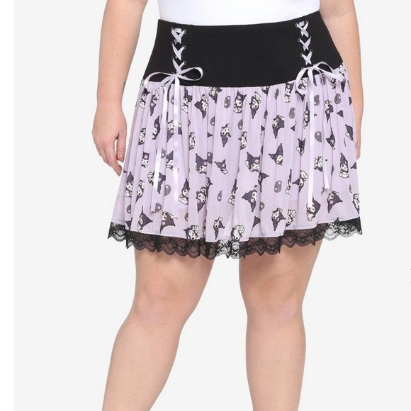 Hot Topic Skirts Nwt Hot Topic Kuromi Mesh Lace Up Skirt Poshmark